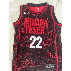 Caitlin Clark Jersey #22 Indiana Fever Victory Red Black Rebel Stranger Things M